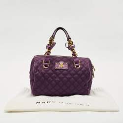 Marc Jacobs Purple Quilted Leather Westside Boston Bag
