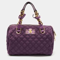 Marc Jacobs Purple Quilted Leather Westside Boston Bag