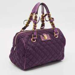 Marc Jacobs Purple Quilted Leather Westside Boston Bag