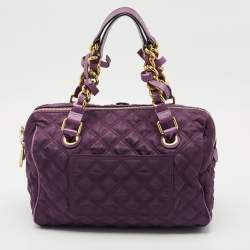 Marc Jacobs Purple Quilted Leather Westside Boston Bag