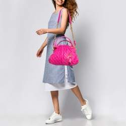 Pre Owned Marc Jacobs Pink Quilted Leather Small Cecilia Shoulder Bag