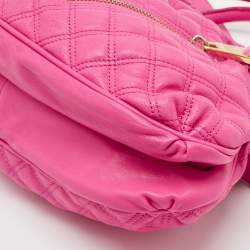 Pre Owned Marc Jacobs Pink Quilted Leather Small Cecilia Shoulder Bag