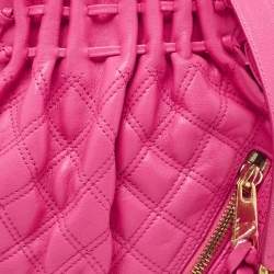 Pre Owned Marc Jacobs Pink Quilted Leather Small Cecilia Shoulder Bag