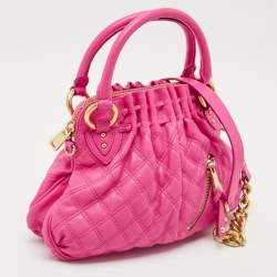 Pre Owned Marc Jacobs Pink Quilted Leather Small Cecilia Shoulder Bag