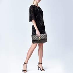 Marc Jacobs Choco Brown Quilted Leather Eugenie Clutch