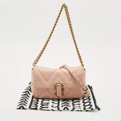 Pre Owned Marc Jacobs Pink Quilted Leather The J Marc Shoulder Bag