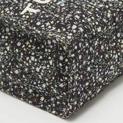 Marc Jacobs Black Canvas Small Ditsy Floral The Tote Bag