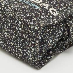 Marc Jacobs Black Canvas Small Ditsy Floral The Tote Bag