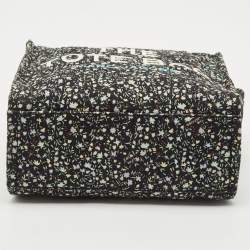 Marc Jacobs Black Canvas Small Ditsy Floral The Tote Bag