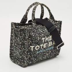 Marc Jacobs Black Canvas Small Ditsy Floral The Tote Bag