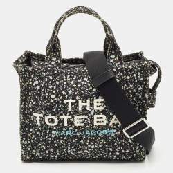 Marc Jacobs Black Canvas Small Ditsy Floral The Tote Bag