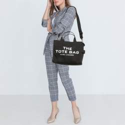 Pre Owned Marc Jacobs Black Canvas Medium The Tote Bag