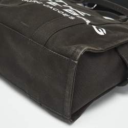 Pre Owned Marc Jacobs Black Canvas Medium The Tote Bag