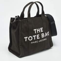 Pre Owned Marc Jacobs Black Canvas Medium The Tote Bag
