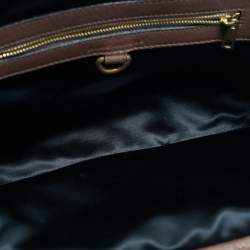 Pre Owned Marc Jacobs Brown Leather Studs Embellished Stam Satchel