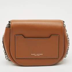 Pre Owned Marc Jacobs Brown Leather West End The Jane Saddle Shoulder Bag