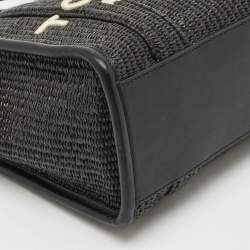 Pre Owned Marc Jacobs Black Raffia Small The Tote Bag