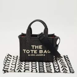 Pre Owned Marc Jacobs Black Raffia Small The Tote Bag