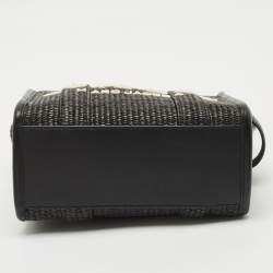 Pre Owned Marc Jacobs Black Raffia Small The Tote Bag