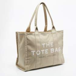 Pre Owned Marc Jacobs Beige Canvas Large The Tote Bag