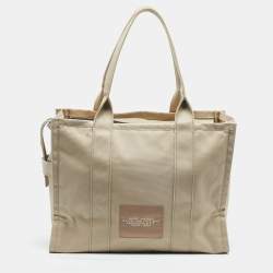 Pre Owned Marc Jacobs Beige Canvas Large The Tote Bag