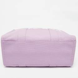 Pre Owned Marc Jacobs Lilac/Black Canvas Medium The Tote Bag