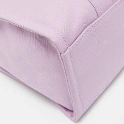 Pre Owned Marc Jacobs Lilac/Black Canvas Medium The Tote Bag