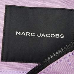 Pre Owned Marc Jacobs Lilac/Black Canvas Medium The Tote Bag
