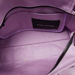 Pre Owned Marc Jacobs Lilac/Black Canvas Medium The Tote Bag