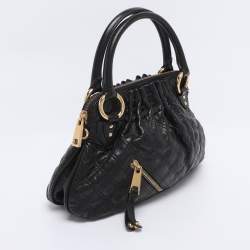 Pre Owned Marc Jacobs Black Quilted Leather Small Cecilia Satchel
