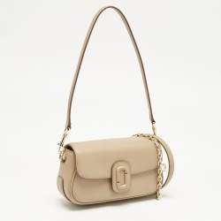 Pre Owned Marc Jacobs Beige Leather The Clover Shoulder Bag