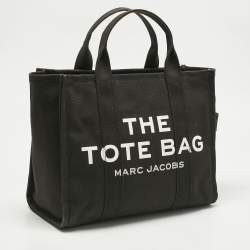 Pre Owned Marc Jacobs Black Canvas Medium The Tote Bag
