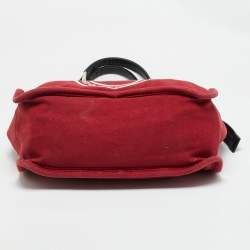 Pre Owned Marc Jacobs Savvy Red Canvas Logo Print Tote