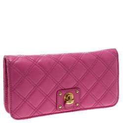 Marc Jacobs Pink Quilted Leather Continental Wallet