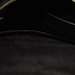 Pre Owned Marc Jacobs Navy Blue Denim Printed Leather Medium The Tote Bag