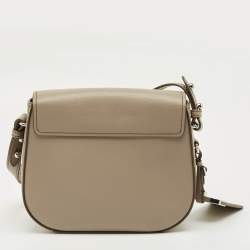 Pre Owned Marc Jacobs Grey Leather Mini Rider Crossbody Bag