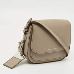 Pre Owned Marc Jacobs Grey Leather Mini Rider Crossbody Bag