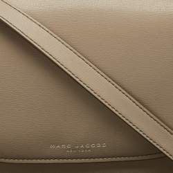 Pre Owned Marc Jacobs Grey Leather Mini Rider Crossbody Bag