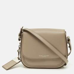 Pre Owned Marc Jacobs Grey Leather Mini Rider Crossbody Bag