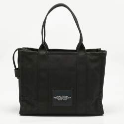 Pre Owned Marc Jacobs Black Canvas Large The Tote Bag