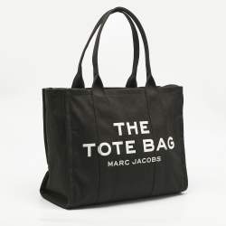 Pre Owned Marc Jacobs Black Canvas Large The Tote Bag
