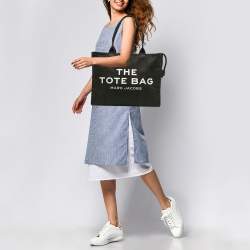 Pre Owned Marc Jacobs Black Canvas Large The Tote Bag