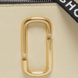 Pre Owned Marc Jacobs Cream/Black Patent Leather Snapshot Camera Crossbody Bag
