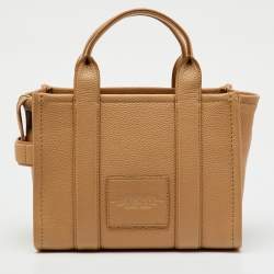 Pre Owned Marc Jacobs Beige Leather Small The Tote