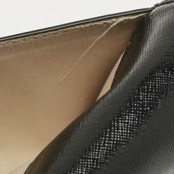 Pre Owned Marc Jacobs Black/Grey Glossy Leather Snapshot Wallet On Chain