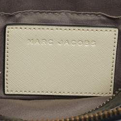 Pre Owned Marc Jacobs Black/Cream Patent Leather Snapshot Camera Crossbody Bag