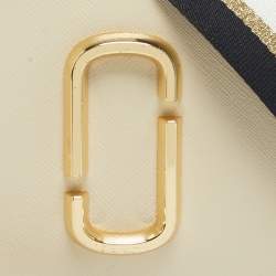 Pre Owned Marc Jacobs Black/Cream Patent Leather Snapshot Camera Crossbody Bag