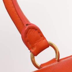 Pre Owned Marc Jacobs Orange Quilted Leather Rudi Satchel