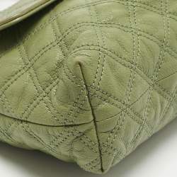 Pre Owned Marc Jacobs Green Quilted Leather Large Baroque Single Shoulder Bag