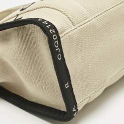 Pre Owned Marc Jacobs Light Beige/Black Canvas Small The Tote